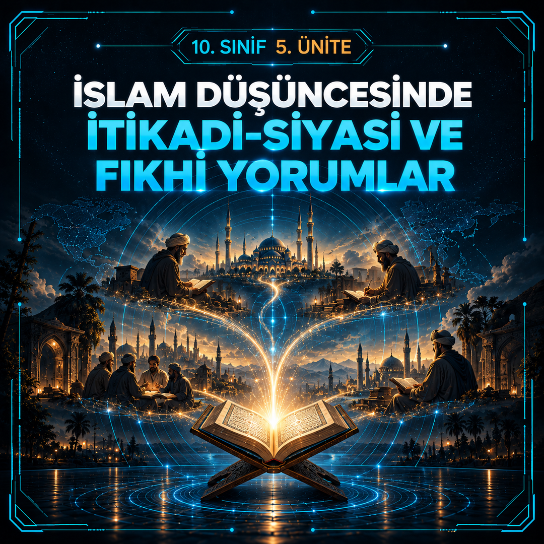 10. Sınıf 5. Ünite – İslam Düşüncesinde İtikadi-Siyasi ve Fıkhi Yorumlar