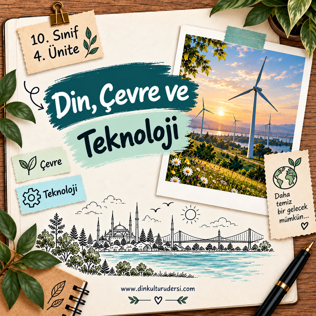 10. Sınıf 4. Ünite — Din, Çevre ve Teknoloji