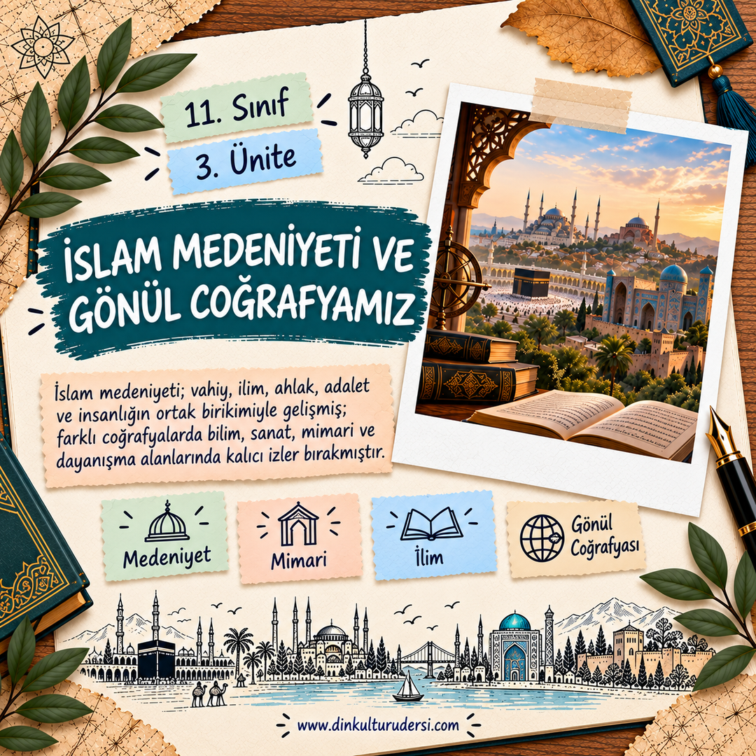11. Sınıf 3. Ünite — İslam Medeniyeti ve Gönül Coğrafyamız