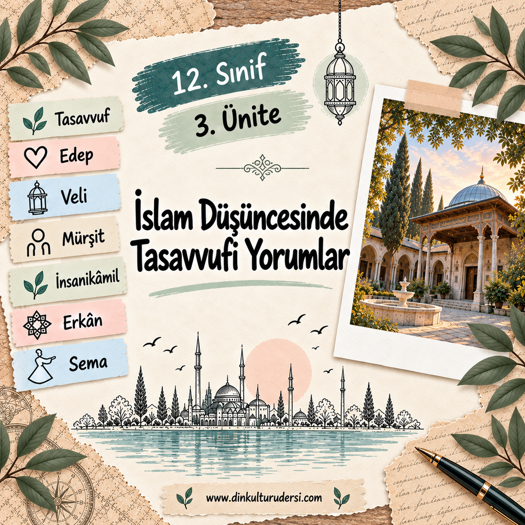 12. Sınıf 3. Ünite — İslam Düşüncesinde Tasavvufi Yorumlar
