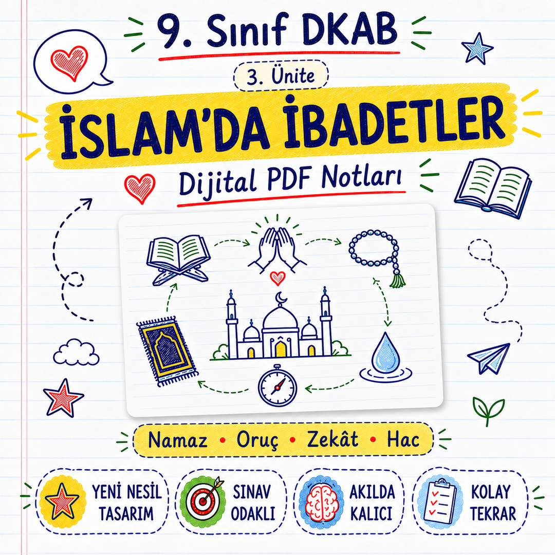 9. Sınıf DKAB 3. Ünite - İslam’da İbadetler