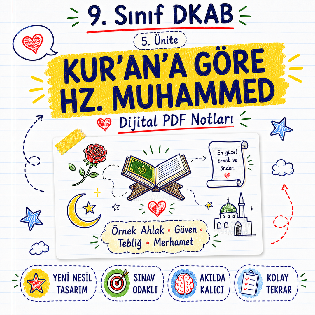 9. Sınıf DKAB 5. Ünite - Kur’an’a Göre Hz. Muhammed