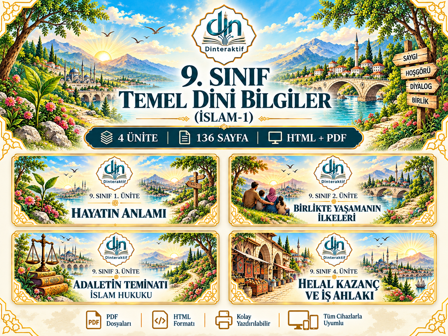 9. Sınıf Temel Dini Bilgiler (İslam-1) – 4 Ünite